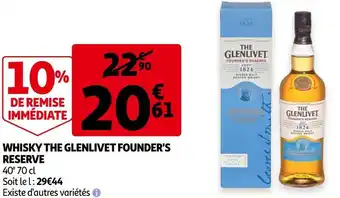 Auchan The glenlivet whisky the glenlivet founder's reserve offre