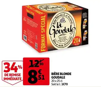 Auchan Goudale bière blonde offre