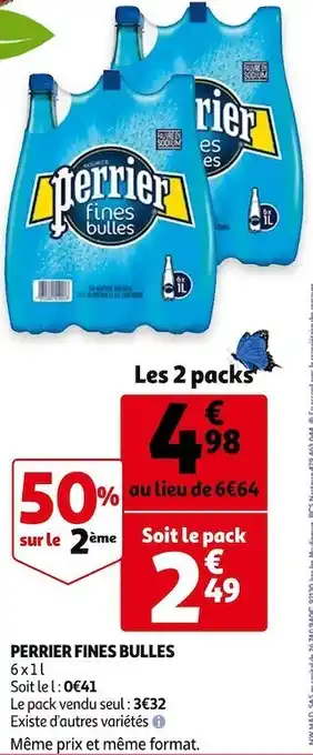 Auchan Perrier perrier fines bulles offre