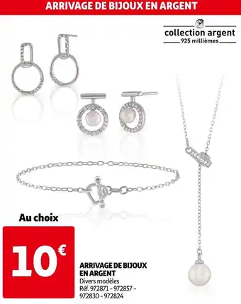 Auchan Arrivage de bijoux en argent offre