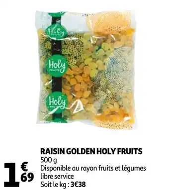 Auchan Holy fruits raisin golden offre