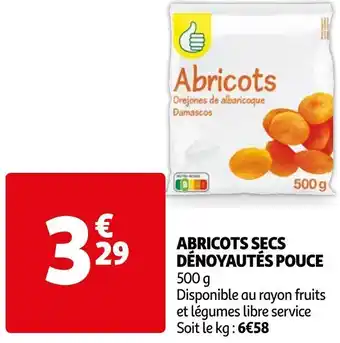 Auchan Abricots secs dénoyautés pouce offre