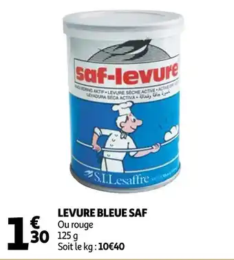 Auchan Saf levure bleue offre