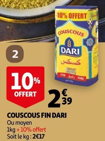 Auchan Dari couscous fin offre
