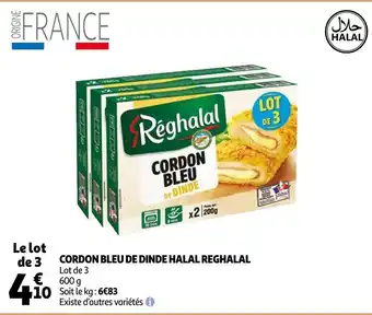 Auchan Reghalal cordon bleu de dinde halal offre