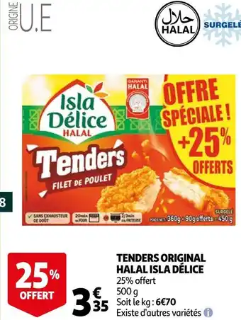 Auchan Isla délice tenders original halal offre