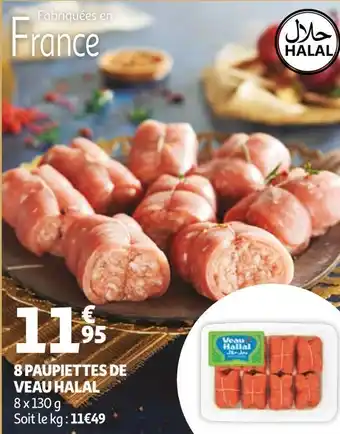 Auchan 8 paupiettes de veau halal offre