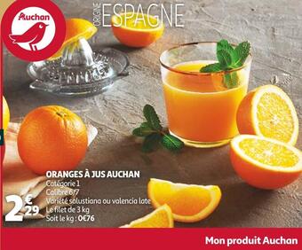 Auchan Auchan oranges à jus offre