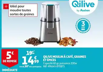 Qilive moulin à café, graines et épices
