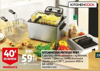 Auchan Kitchencook friteuse kfry offre