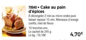 Thiriet Cake au pain d'épices offre
