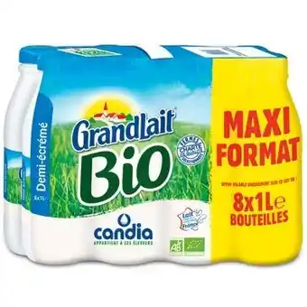 Auchan GRANDLAIT BIO DEMI-ÉCRÉMÉ offre