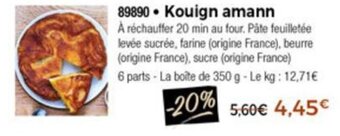 Thiriet Kouign amann offre
