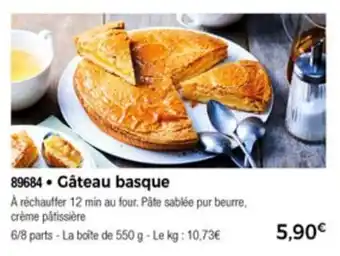Thiriet Gâteau basque offre