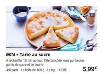 Thiriet Tarte au sucre offre