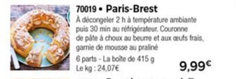 Thiriet Paris-brest offre