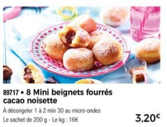 8 Mini beignets fourrés cacao noisette