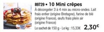 Thiriet 10 Mini crêpes offre