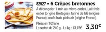 Thiriet 6 Crêpes bretonnes offre