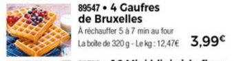Thiriet 4 Gaufres de bruxelles offre