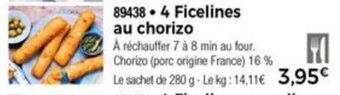 Thiriet 4 Ficelines au chorizo offre