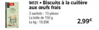 Thiriet Biscuits à la cuillère aux œufs frais offre