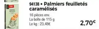 Thiriet Palmiers feuilletés caramélisés offre