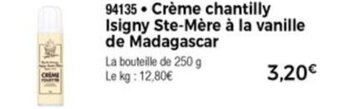 Thiriet Crème chantilly isigny ste-mère à la vanille offre
