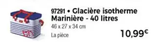 Glacière isotherme marinière - 40 litres