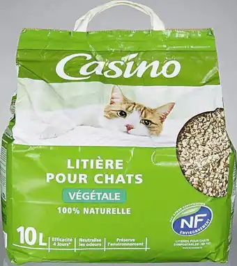 Casino Supermarchés Litière pour chats Végétale offre