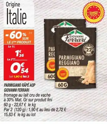 Netto Parmigiano Râpé AOP offre