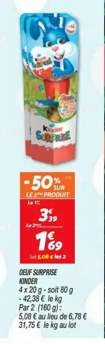 Netto Oeuf Surprise Kinder offre