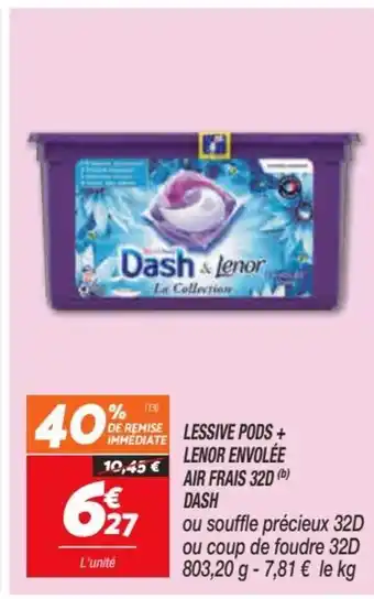 Netto Lessive Pods+ Lenor Envolée offre