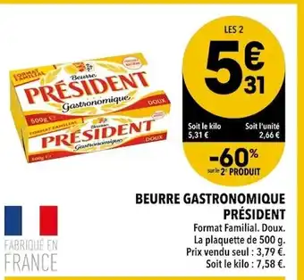 Supeco Beurre Gastronomique offre