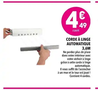 Supeco Corde à Linge Automatique offre