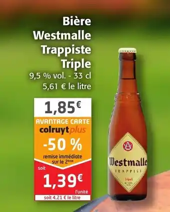 Colruyt Bière Westmalle Trappiste offre