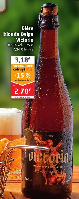 Colruyt Bière Blonde Belge Victoria offre