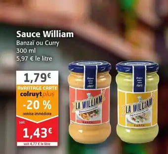 Colruyt Sauce William offre