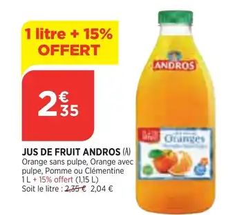 Bi1 Jus de Fruit Andros offre