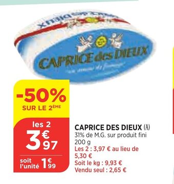 Bi1 Caprice Des Dieux offre