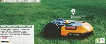 Bricomarché Robot tondeuse landroid L2000 offre