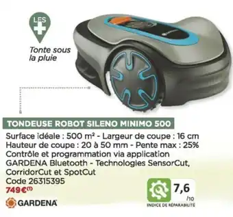 Bricomarché Tondeuse roboy sileno minimo 500 offre