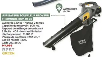 Bricomarché Aspirateur souffleur broyeur thermique BGV offre