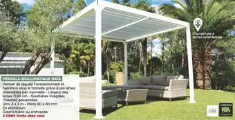 Bricomarché Pergola bioclimatique maia offre
