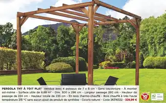 Bricomarché Pergola tht à toit plat offre