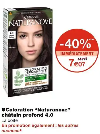 Monoprix Naturanove coloration châtain profond 4.0 offre