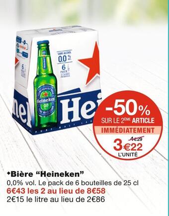 Monoprix Heineken bière offre