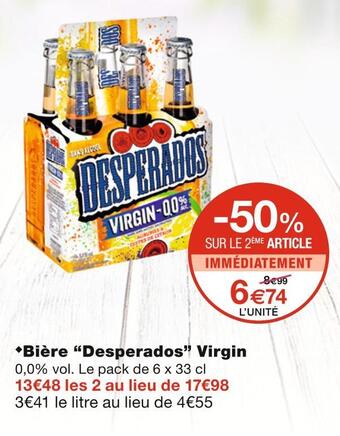Monoprix Desperados bière virgin offre