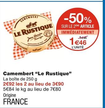 Monoprix Le rustique camembert offre