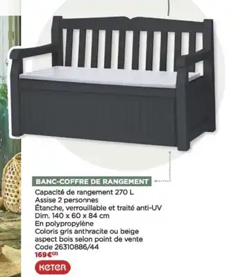 Bricomarché Banc-coffre de rangement offre